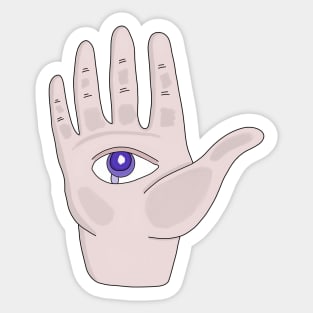 Hand With an Eye Sticker